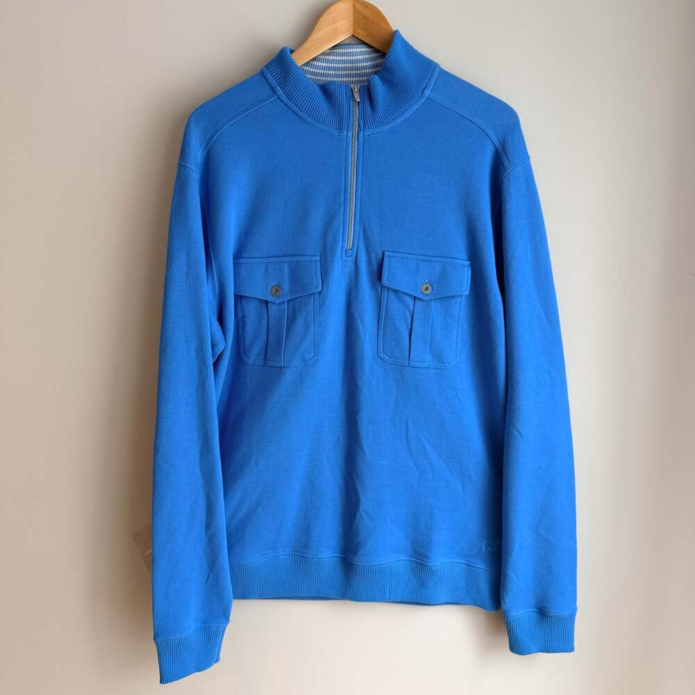 Cutter & Buck French Terry Sweatshirt- Bright Blue Golf- Men’s Size Large- NWT